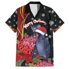 Australia Palm Cockatoo Christmas Family Matching Tank Maxi Dress and Hawaiian Shirt Probosciger Aterrimus Waratah Merry Chrissie - Aussie Hoodie