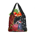 Australia Palm Cockatoo Christmas Grocery Bag Probosciger Aterrimus Waratah Merry Chrissie - Aussie Hoodie
