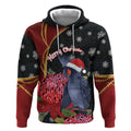 Australia Palm Cockatoo Christmas Hoodie Probosciger Aterrimus Waratah Merry Chrissie - Aussie Hoodie