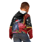 Australia Palm Cockatoo Christmas Kid Hoodie Probosciger Aterrimus Waratah Merry Chrissie - Aussie Hoodie