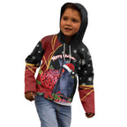 Australia Palm Cockatoo Christmas Kid Hoodie Probosciger Aterrimus Waratah Merry Chrissie - Aussie Hoodie