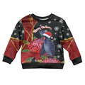 Australia Palm Cockatoo Christmas Kid Ugly Christmas Sweater Probosciger Aterrimus Waratah Merry Chrissie - Aussie Hoodie