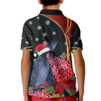 Australia Palm Cockatoo Christmas Kid Polo Shirt Probosciger Aterrimus Waratah Merry Chrissie - Aussie Hoodie