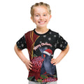 Australia Palm Cockatoo Christmas Kid T Shirt Probosciger Aterrimus Waratah Merry Chrissie - Aussie Hoodie