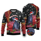 Australia Palm Cockatoo Christmas Ugly Christmas Sweater Probosciger Aterrimus Waratah Merry Chrissie - Aussie Hoodie