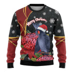 Australia Palm Cockatoo Christmas Ugly Christmas Sweater Probosciger Aterrimus Waratah Merry Chrissie - Aussie Hoodie