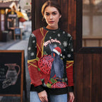 Australia Palm Cockatoo Christmas Ugly Christmas Sweater Probosciger Aterrimus Waratah Merry Chrissie - Aussie Hoodie