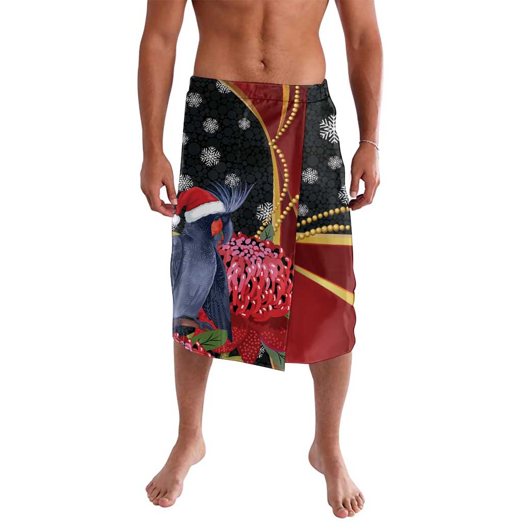 Australia Palm Cockatoo Christmas Lavalava Probosciger Aterrimus Waratah Merry Chrissie - Aussie Hoodie