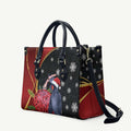 Australia Palm Cockatoo Christmas Leather Bag Probosciger Aterrimus Waratah Merry Chrissie - Aussie Hoodie