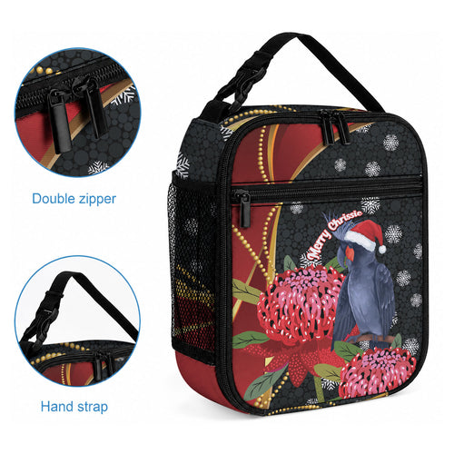 Australia Palm Cockatoo Christmas Lunch Bag Probosciger Aterrimus Waratah Merry Chrissie