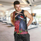 Australia Palm Cockatoo Christmas Men Tank Top Probosciger Aterrimus Waratah Merry Chrissie - Aussie Hoodie