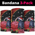 Australia Palm Cockatoo Christmas Neck Gaiter Probosciger Aterrimus Waratah Merry Chrissie - Aussie Hoodie