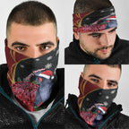 Australia Palm Cockatoo Christmas Neck Gaiter Probosciger Aterrimus Waratah Merry Chrissie - Aussie Hoodie