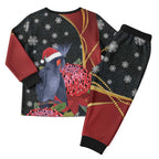 Australia Palm Cockatoo Christmas Pajama Set Probosciger Aterrimus Waratah Merry Chrissie - Aussie Hoodie