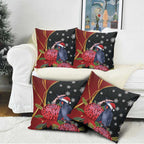 Australia Palm Cockatoo Christmas Pillow Cover Probosciger Aterrimus Waratah Merry Chrissie - Aussie Hoodie