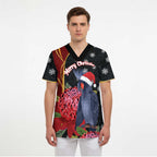 Australia Palm Cockatoo Christmas Scrub Top Probosciger Aterrimus Waratah Merry Chrissie - Aussie Hoodie