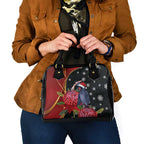 Australia Palm Cockatoo Christmas Shoulder Handbag Probosciger Aterrimus Waratah Merry Chrissie - Aussie Hoodie