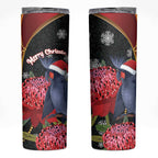 Australia Palm Cockatoo Christmas Skinny Tumbler Probosciger Aterrimus Waratah Merry Chrissie - Aussie Hoodie