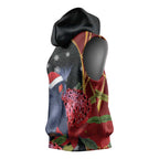 Australia Palm Cockatoo Christmas Sleeveless Hoodie Probosciger Aterrimus Waratah Merry Chrissie - Aussie Hoodie