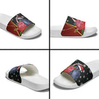 Australia Palm Cockatoo Christmas Slide Sandals Probosciger Aterrimus Waratah Merry Chrissie - Aussie Hoodie