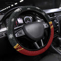 Australia Palm Cockatoo Christmas Steering Wheel Cover Probosciger Aterrimus Waratah Merry Chrissie - Aussie Hoodie