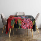 Australia Palm Cockatoo Christmas Tablecloth Probosciger Aterrimus Waratah Merry Chrissie - Aussie Hoodie