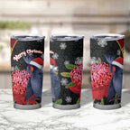 Australia Palm Cockatoo Christmas Tumbler Cup Probosciger Aterrimus Waratah Merry Chrissie - Aussie Hoodie