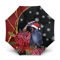 Australia Palm Cockatoo Christmas Umbrella Probosciger Aterrimus Waratah Merry Chrissie - Aussie Hoodie
