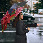 Australia Palm Cockatoo Christmas Umbrella Probosciger Aterrimus Waratah Merry Chrissie - Aussie Hoodie