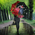 Australia Palm Cockatoo Christmas Umbrella Probosciger Aterrimus Waratah Merry Chrissie - Aussie Hoodie