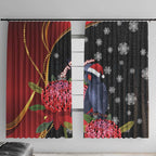 Australia Palm Cockatoo Christmas Window Curtain Probosciger Aterrimus Waratah Merry Chrissie - Aussie Hoodie