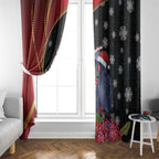 Australia Palm Cockatoo Christmas Window Curtain Probosciger Aterrimus Waratah Merry Chrissie - Aussie Hoodie
