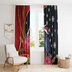Australia Palm Cockatoo Christmas Window Curtain Probosciger Aterrimus Waratah Merry Chrissie - Aussie Hoodie