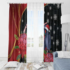 Australia Palm Cockatoo Christmas Window Curtain Probosciger Aterrimus Waratah Merry Chrissie - Aussie Hoodie