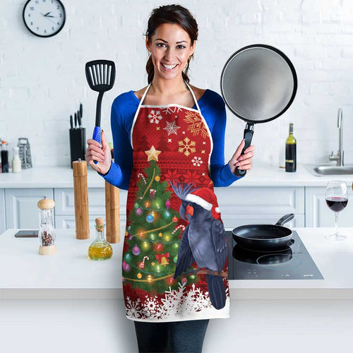 Australia Palm Cockatoo Christmas Apron Goliath Cockatoo Santa Merry Chrissie - Aussie Hoodie