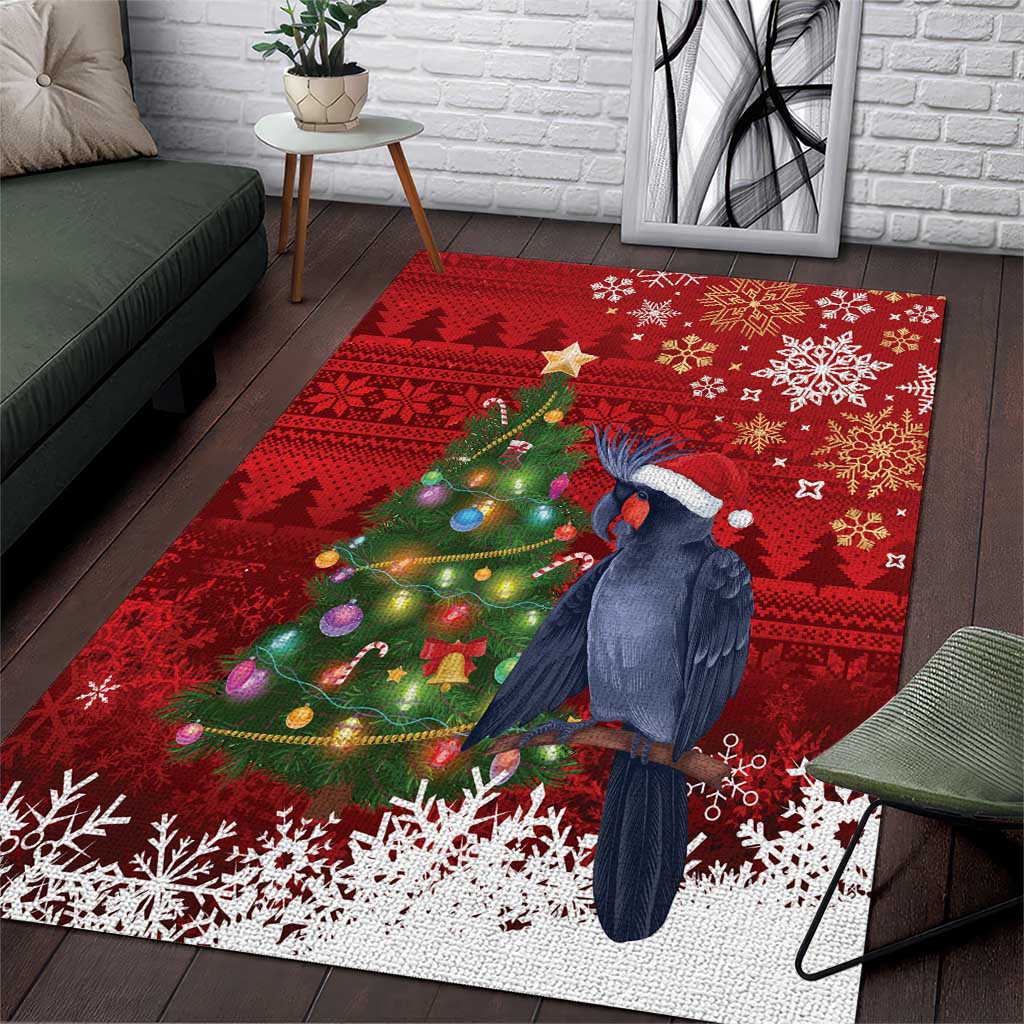 Australia Palm Cockatoo Christmas Area Rug Goliath Cockatoo Santa Merry Chrissie - Aussie Hoodie