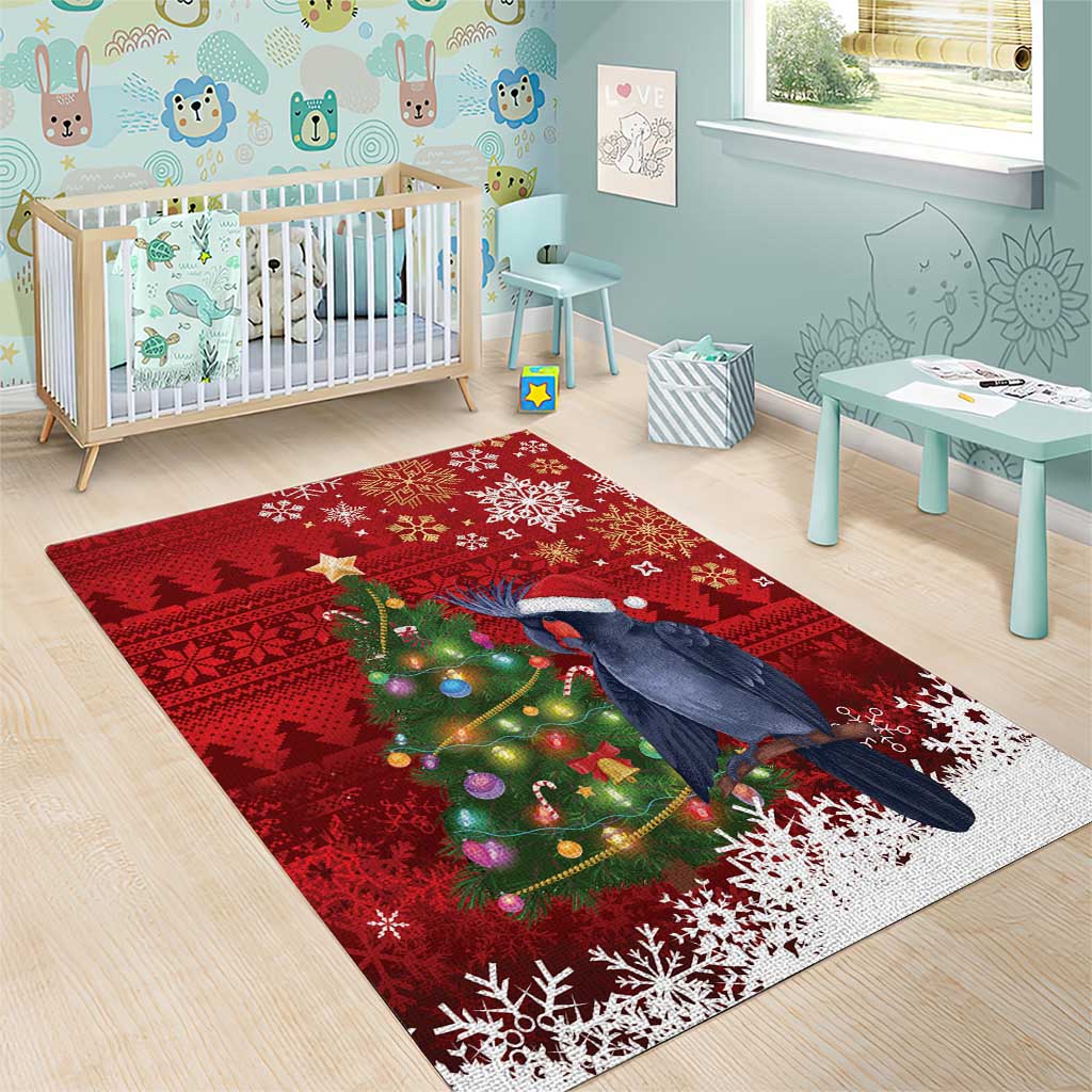Australia Palm Cockatoo Christmas Area Rug Goliath Cockatoo Santa Merry Chrissie - Aussie Hoodie
