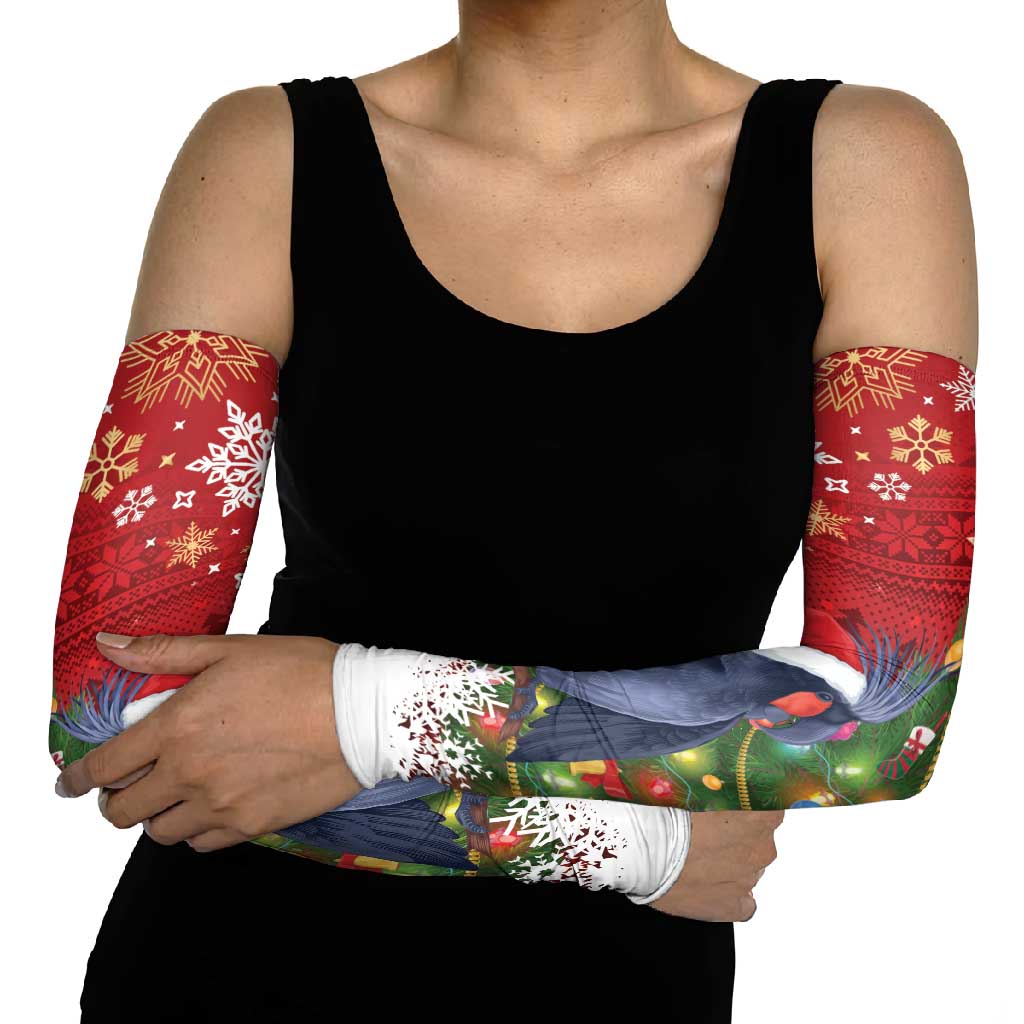 Australia Palm Cockatoo Christmas Arm Sleeves Goliath Cockatoo Santa Merry Chrissie - Aussie Hoodie