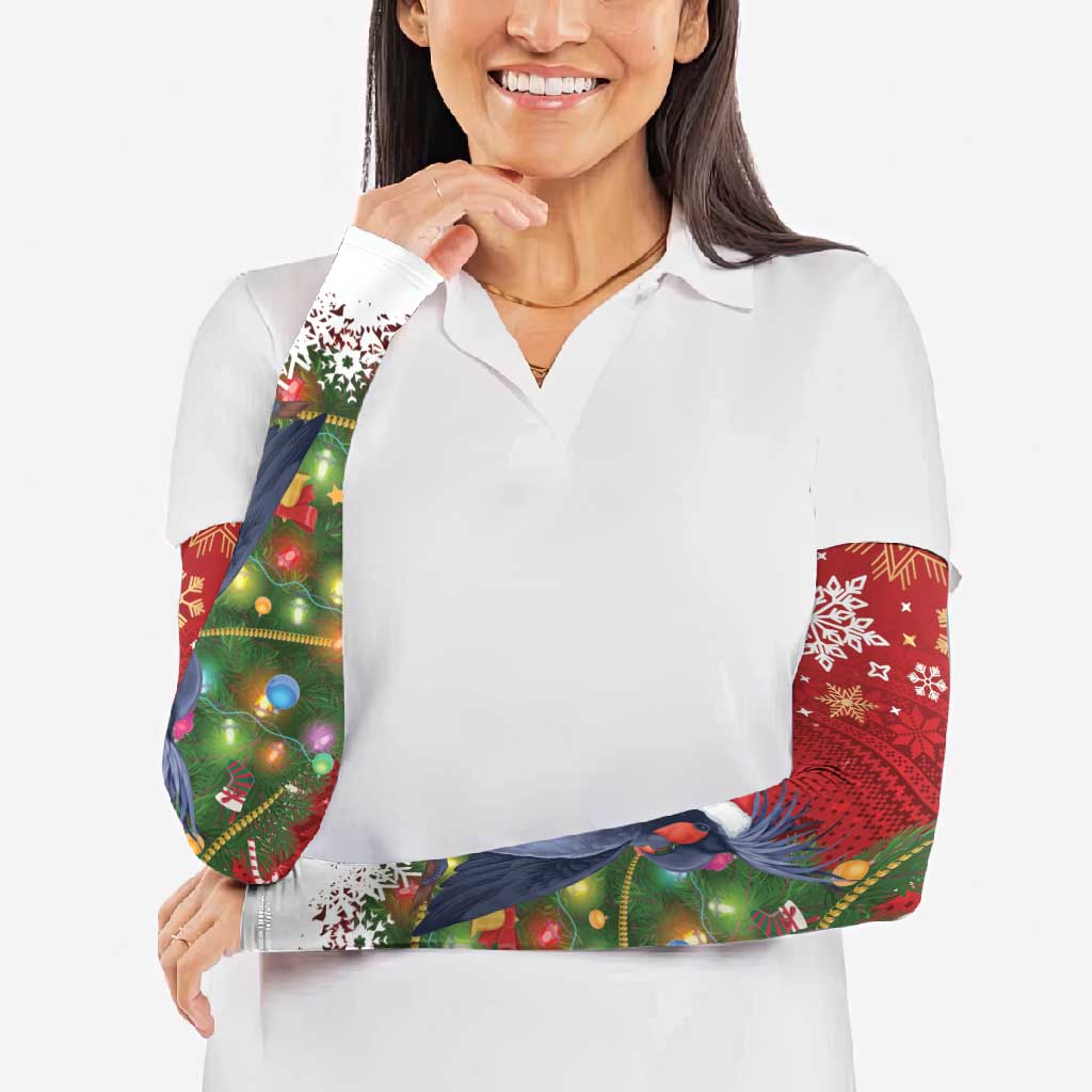 Australia Palm Cockatoo Christmas Arm Sleeves Goliath Cockatoo Santa Merry Chrissie - Aussie Hoodie