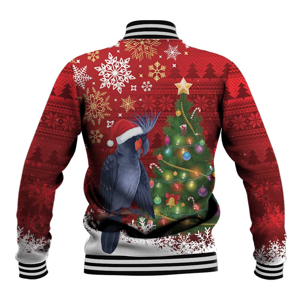 Australia Palm Cockatoo Christmas Baseball Jacket Goliath Cockatoo Santa Merry Chrissie - Aussie Hoodie