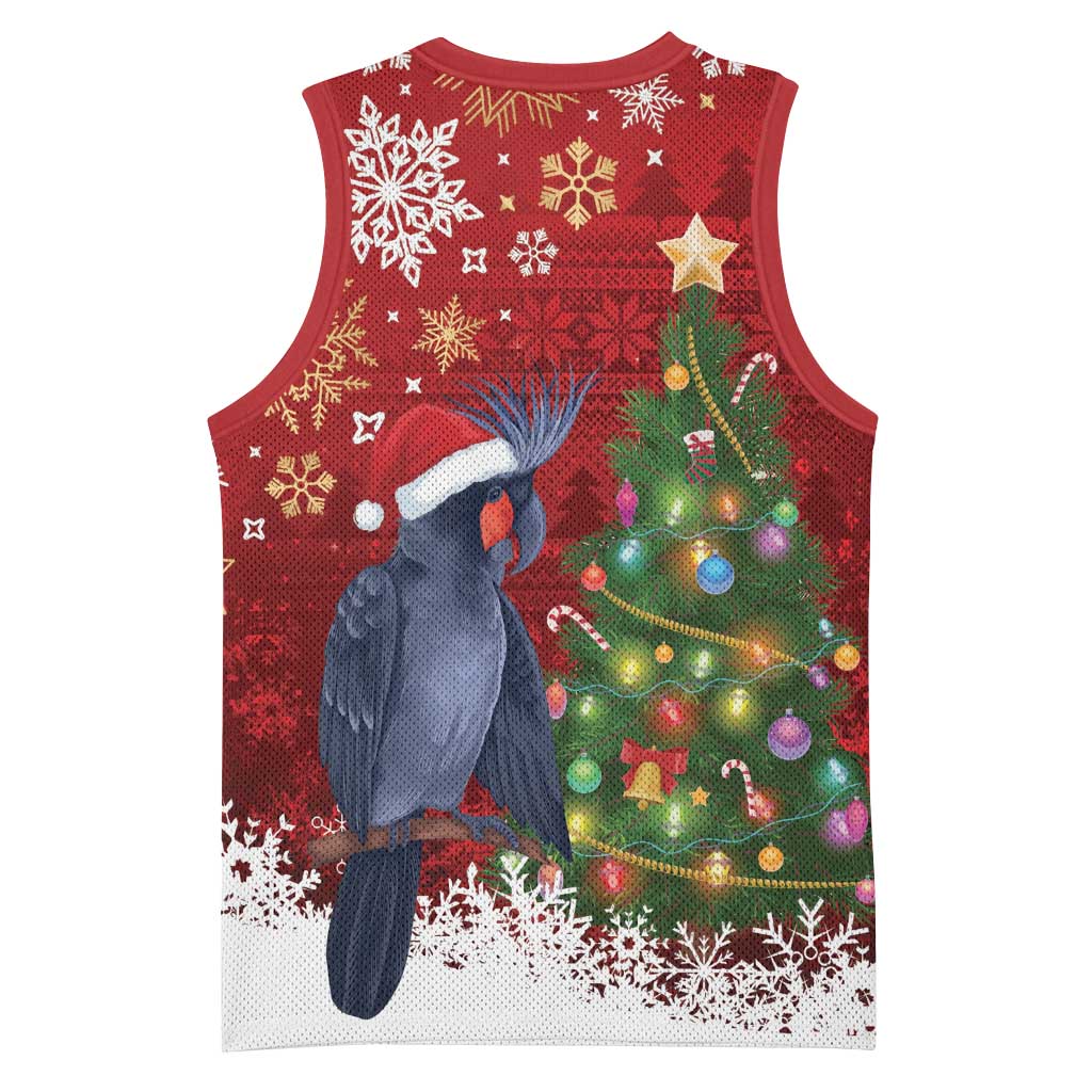 Australia Palm Cockatoo Christmas Basketball Jersey Goliath Cockatoo Santa Merry Chrissie - Aussie Hoodie