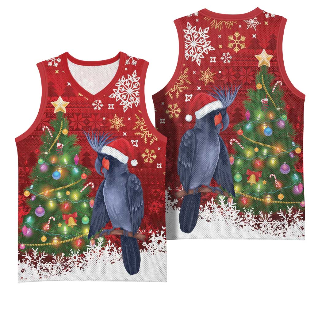 Australia Palm Cockatoo Christmas Basketball Jersey Goliath Cockatoo Santa Merry Chrissie - Aussie Hoodie