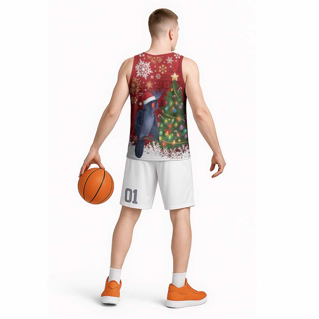 Australia Palm Cockatoo Christmas Basketball Jersey Goliath Cockatoo Santa Merry Chrissie - Aussie Hoodie