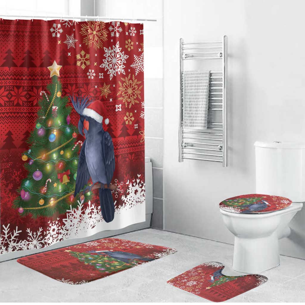 Australia Palm Cockatoo Christmas Bathroom Set Goliath Cockatoo Santa Merry Chrissie - Aussie Hoodie