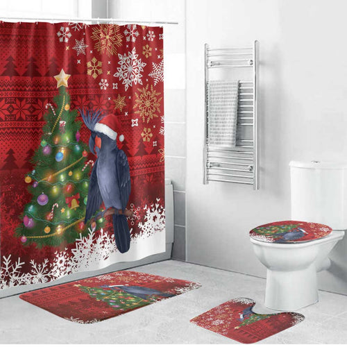 Australia Palm Cockatoo Christmas Bathroom Set Goliath Cockatoo Santa Merry Chrissie - Aussie Hoodie