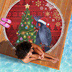 Australia Palm Cockatoo Christmas Beach Blanket Goliath Cockatoo Santa Merry Chrissie - Aussie Hoodie