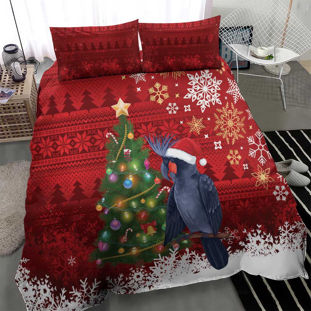 Australia Palm Cockatoo Christmas Bedding Set Goliath Cockatoo Santa Merry Chrissie - Aussie Hoodie