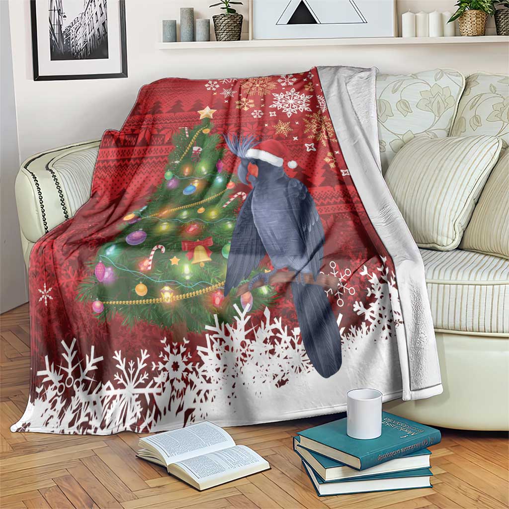 Australia Palm Cockatoo Christmas Blanket Goliath Cockatoo Santa Merry Chrissie - Aussie Hoodie