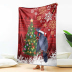 Australia Palm Cockatoo Christmas Blanket Goliath Cockatoo Santa Merry Chrissie - Aussie Hoodie