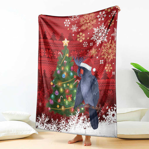 Australia Palm Cockatoo Christmas Blanket Goliath Cockatoo Santa Merry Chrissie - Aussie Hoodie